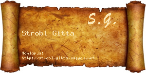 Strobl Gitta névjegykártya